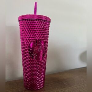 STARBUCKS PINK STUDDED 24‎ OZ TUMBLER  **NEW**